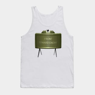 Front Toward Enemy Distressed Claymore Mine Military Tank Top